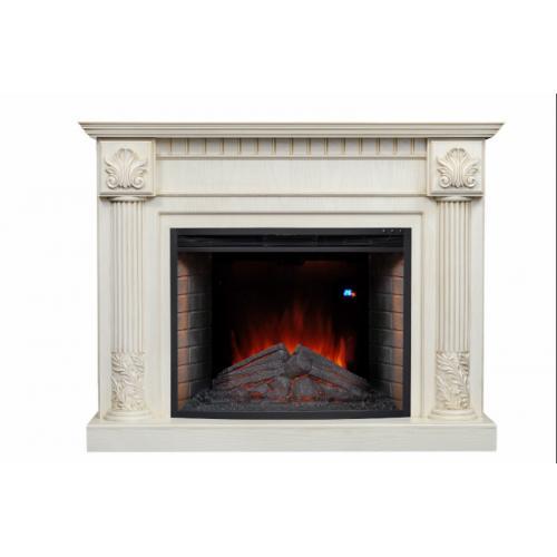 Каминокомплект Alex Bauman Athena (белый дуб с золотом)+Crystal 34 FX Каминокомплект Alex Bauman Athena (белый дуб с золотом)+Crystal 34 FX в Пскове