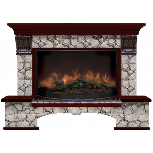 Каминокомплект Glenrich Бостон Карелия 86 (красное дерево)+Rondo S86 Каминокомплект Glenrich Бостон Карелия 86 (красное дерево)+Rondo S86 в Пскове