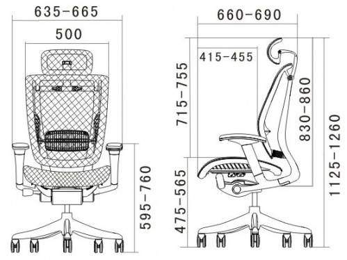 Ортопедическое кресло Expert Spring Серое
